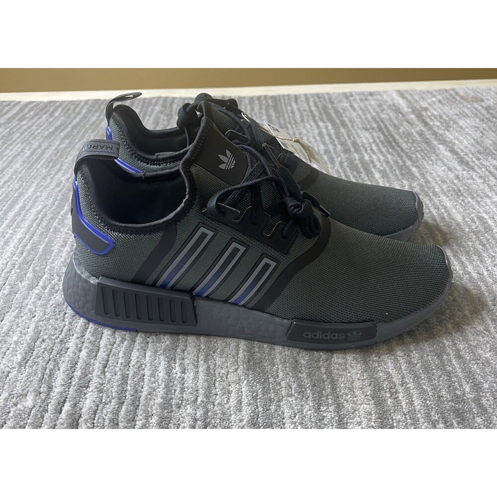 adidas Originals NMD_R1 Running Shoes Mens 10.5 Black Carbon Purple IF3502 NEW